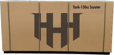 HHH Tank 150 Moped Gas Scooter 150cc Motorcycle Automatic Adult Bike with 12" Aluminum Wheels